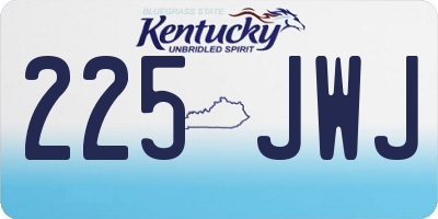KY license plate 225JWJ