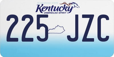 KY license plate 225JZC