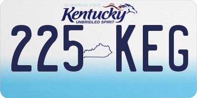 KY license plate 225KEG