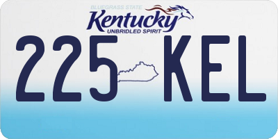 KY license plate 225KEL