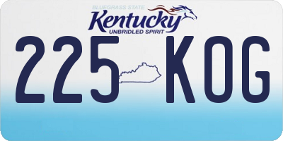 KY license plate 225KOG