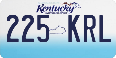 KY license plate 225KRL