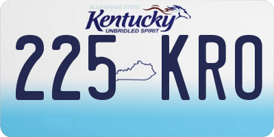 KY license plate 225KRO