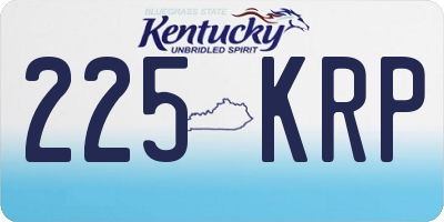KY license plate 225KRP