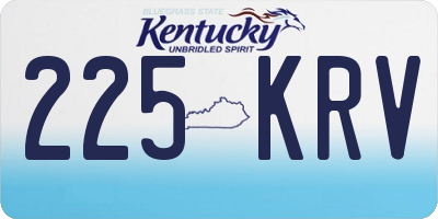 KY license plate 225KRV