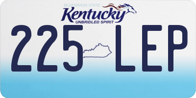 KY license plate 225LEP