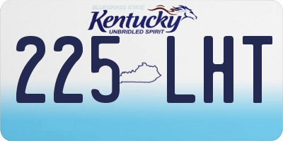 KY license plate 225LHT