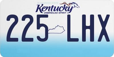 KY license plate 225LHX