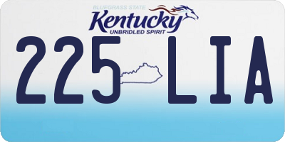 KY license plate 225LIA