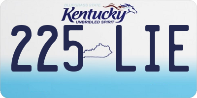 KY license plate 225LIE