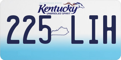 KY license plate 225LIH