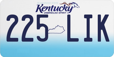 KY license plate 225LIK
