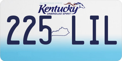 KY license plate 225LIL