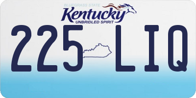 KY license plate 225LIQ