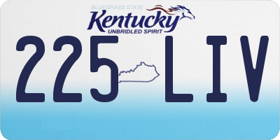KY license plate 225LIV