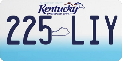 KY license plate 225LIY