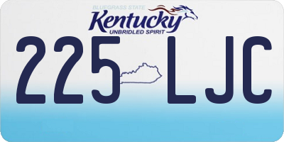 KY license plate 225LJC