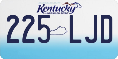 KY license plate 225LJD