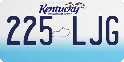 KY license plate 225LJG