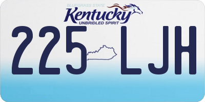 KY license plate 225LJH