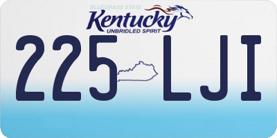 KY license plate 225LJI