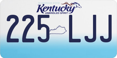 KY license plate 225LJJ