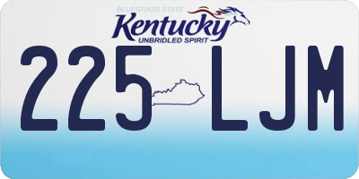 KY license plate 225LJM