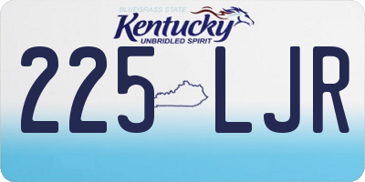 KY license plate 225LJR