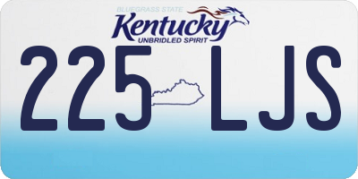 KY license plate 225LJS
