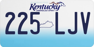 KY license plate 225LJV