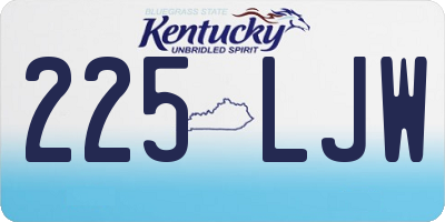 KY license plate 225LJW