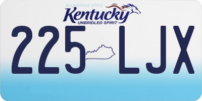 KY license plate 225LJX