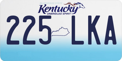 KY license plate 225LKA