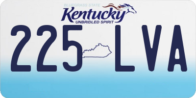 KY license plate 225LVA