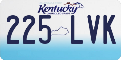 KY license plate 225LVK