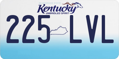 KY license plate 225LVL