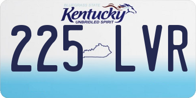 KY license plate 225LVR