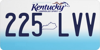 KY license plate 225LVV