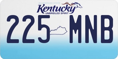 KY license plate 225MNB
