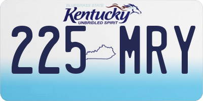 KY license plate 225MRY