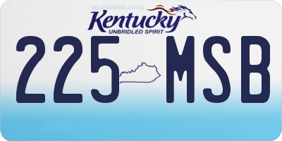 KY license plate 225MSB