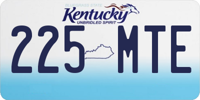 KY license plate 225MTE