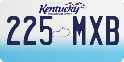 KY license plate 225MXB
