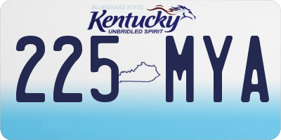 KY license plate 225MYA
