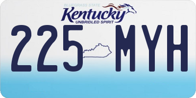KY license plate 225MYH