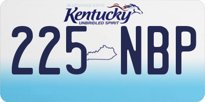 KY license plate 225NBP