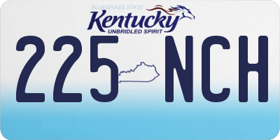KY license plate 225NCH