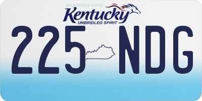 KY license plate 225NDG