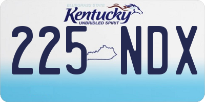 KY license plate 225NDX