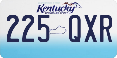 KY license plate 225QXR